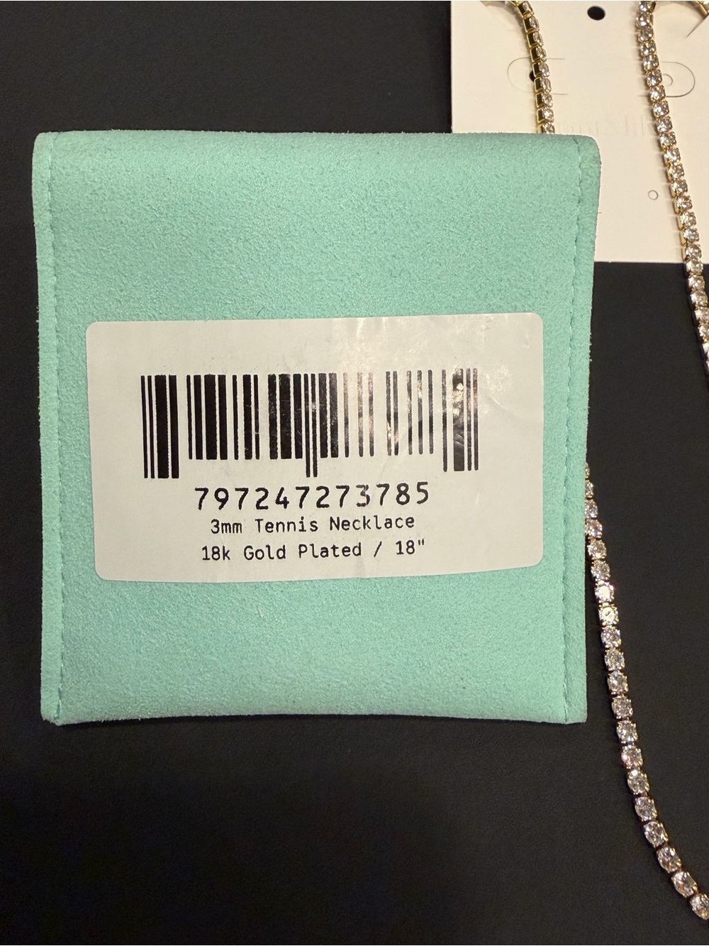 Mint Lilly 3mm Tennis Necklace
18k Gold Plated / 18" NWT - Picture 5 of 6